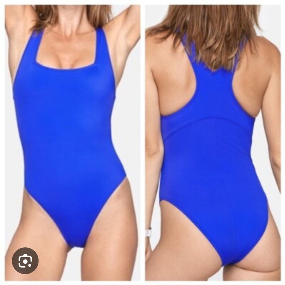Outdoor Voices Swimsuit Splash One Piece Blueberry S Swim Racerback Beach Resort